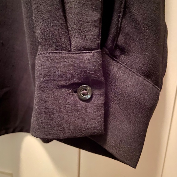 M&S Black Long Sleeve Blouse Size UK 16 - Picture 3 of 6